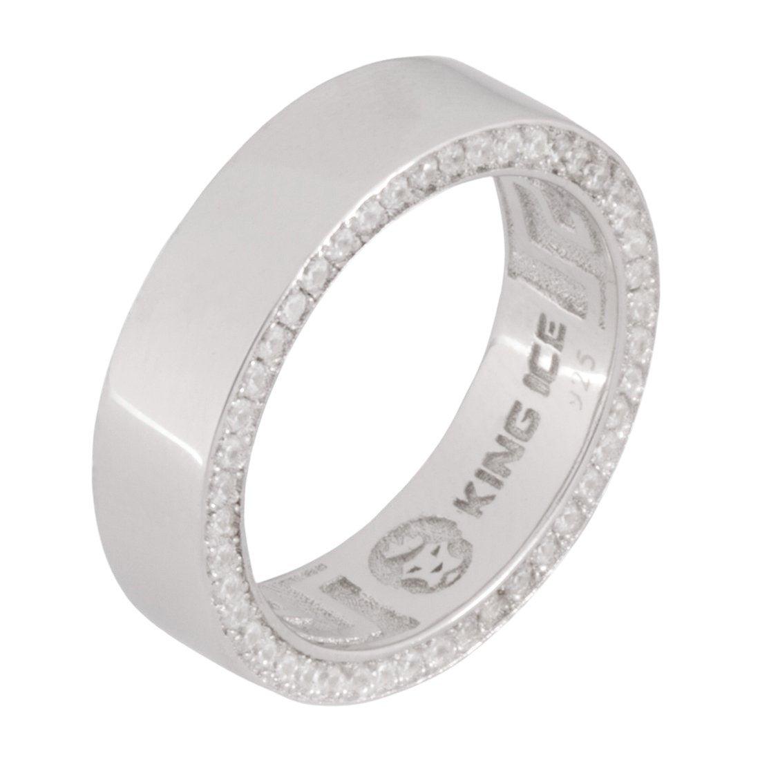King Ice 6mm Infinity Band Ring - White Gold - WHITE GOLD